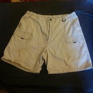 Khaki cargo shorts
